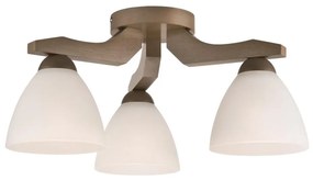 Плафон ADRIANO 3xE27/60W/230V бук, приспособен към таван