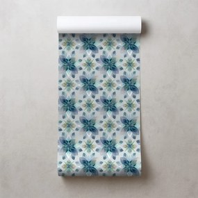 Тапет – Сини акварелни цветя