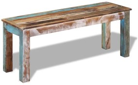 243454 vidaXL Пейка, регенерирано дърво масив, 110х35х45 см