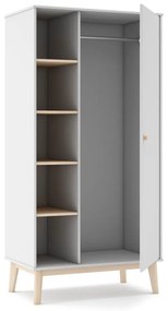 Бял детски гардероб 90x181 cm Esteban - Marckeric