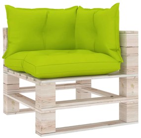 Sonata Палетни възглавници за диван, 3 бр, светлозелени, текстил