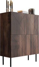 Бюфет висок Art Deco 4D-Кафяво