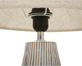 Кремава настолна лампа с текстилен абажур (височина 69,5 cm) Hanoi – Mauro Ferretti