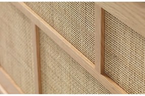 Нисък скрин от декор от дъб с плъзгащи се врати в естествен цвят 180x80 cm Barrali – Unique Furniture