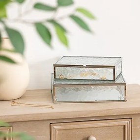 Сет кутии за съхранение на бижута atmosphera Ania, 2бр, Стъкло