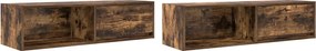 861481 vidaXL ТВ шкафове 2 бр Опушен дъб 100x31x25,5 см инженерно дърво