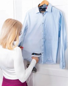 Уред за гладене с пара First Austria FA-5647-2, 1400W, 320 мл, 2 нива до 25 г/мин, Сухо гладене, Бял/син