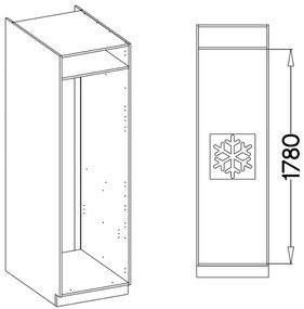 Подов хладилен шкаф Virgo 60 LO 210 2F-Anthraki