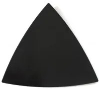 Alkan - Меламиново плато триъгълно черно 47,5x47,5x1см (К-654)