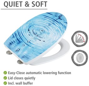 Тоалетна чиния с автоматично затваряне 38 x 45 см Droplets – Wenko