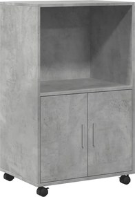 853185 vidaXL Подвижен шкаф, бетонно сив, 55x40x91 см, инженерно дърво