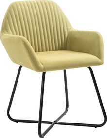 249812 vidaXL Трапезни столове, 2 бр, зелени, текстил