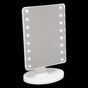 Огледало за баня 5five, LED, Правоъгълно, 16x28 cm, Бяло