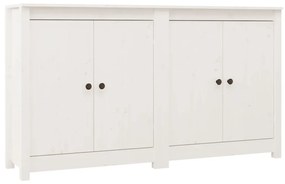 3114065 vidaXL Сайдборди, 2 бр, бели, 70x35x80 см, бор масив