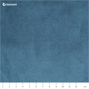 Ъглов диван от синьо кадифе (ляв ъгъл) Magic - Scandic