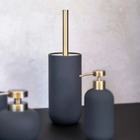 Антрацитна керамична четка за тоалетна Lotus – Mette Ditmer Denmark