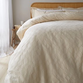 Бежово памучно спално бельо за единично легло 135x200 cm - Bianca
