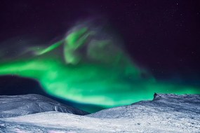 Фототапет – Полярно сияние на небето