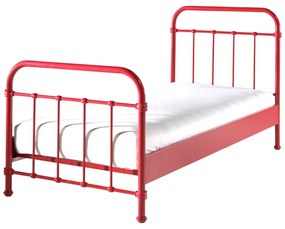 Червено метално детско легло , 90 x 200 cm New York - Vipack