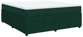 3285659 vidaXL Боксспринг легло с матрак, тъмнозелено, 180x200 см, кадифе