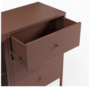 Бордо метален скрин 140x90x40 cm Fayna – Marckeric