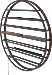 Modern Wall Lamp Black with wine rack Incl. LED - Wine Rack