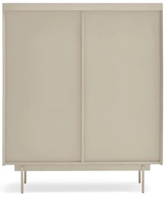 Висок скрин в светлосиво и естествен дъб 100x120 cm Otto - Teulat