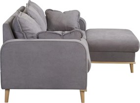 Сив ъглов диван (десен ъгъл) Beata - Ropez
