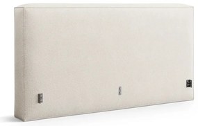 Кремаво двойно легло 180x200 cm тапицирано с място за съхранение с включена подматрачна рамка Simon Olivia – Micadoni