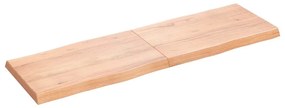 363971 vidaXL Плот за маса светлокафяв 160x50x(2-6) см обработен масивен дъб