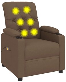 339116 vidaXL Масажен стол, кафяв, текстил