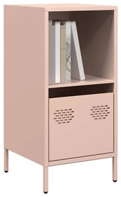 851353 vidaXL Бюфет, розов, 35x39x73,5 см, студеновалцувана стомана