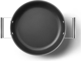 Плитка тенджера с капак Smeg CKFD2811RDM, 28 см, 3.7 л, Незалепващо покритие с 3 слоя, Фурна до 250C, Без PFAS, Индукция, Червен
