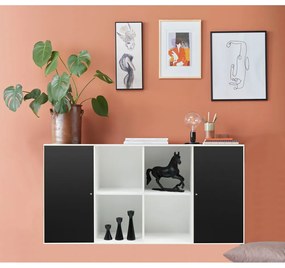 Черно-бял стенен сандък Hammel , 136 x 69 cm Mistral Kubus - Hammel Furniture