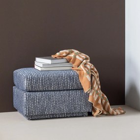 Сиво-синя тапицирана табуретка Lou – WOOOD