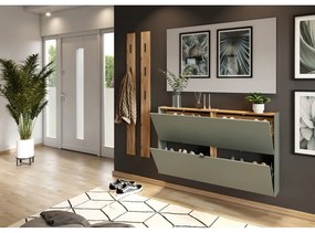 Зелено-сив шкаф за обувки с панти Ameca - Germania