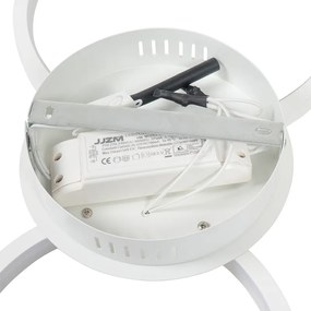 Дизайнерска таванна лампа бяла с LED 3-степенен димер 3-светлина - Pande