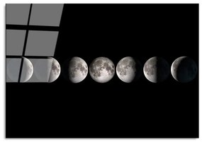 Картина върху стъкло 100x70 cm Moon Phases - Wallity