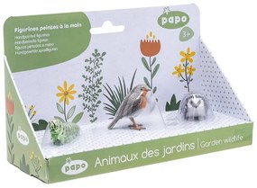 Papo - Комплект насекоми гъсеница, червеношийка и таралеж 80010