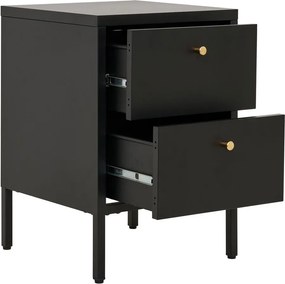 Черно метално нощно шкафче Dalby – House Nordic