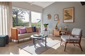 Сив фотьойл със структура от дъбова дървесина Haze - Hübsch