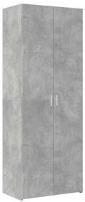 3281430 vidaXL Висок шкаф, бетонно сив, 70x42,5x185 см, инженерно дърво