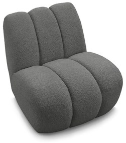 Тъмносиво кресло от прежда с примки от букле Janissaire – Bobochic Paris