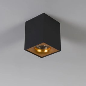 Модерен прожектор черен със злато - Quba Delux