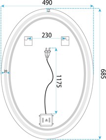 Огледало LED Marco 50x70 cm