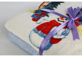 Одеяло с коледен мотив със смес от памук 150x200 cm – Mila Home