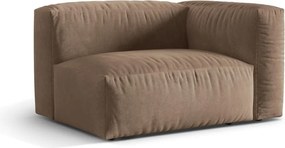 Светлокафяв кадифен модул за диван (десен ъгъл) Martina – Micadoni