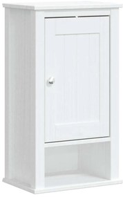 358548 vidaXL Шкаф за баня "BERG", бял, 40x27x71,5 см, бор масив