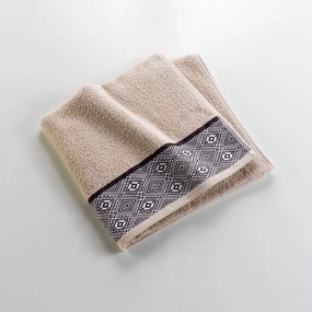 Бежова памучна хавлиена кърпа от тери 70x130 cm Esteban – douceur d'intérieur