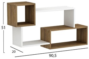Етажерка Танер HM8948.11 цвят бял-натурал